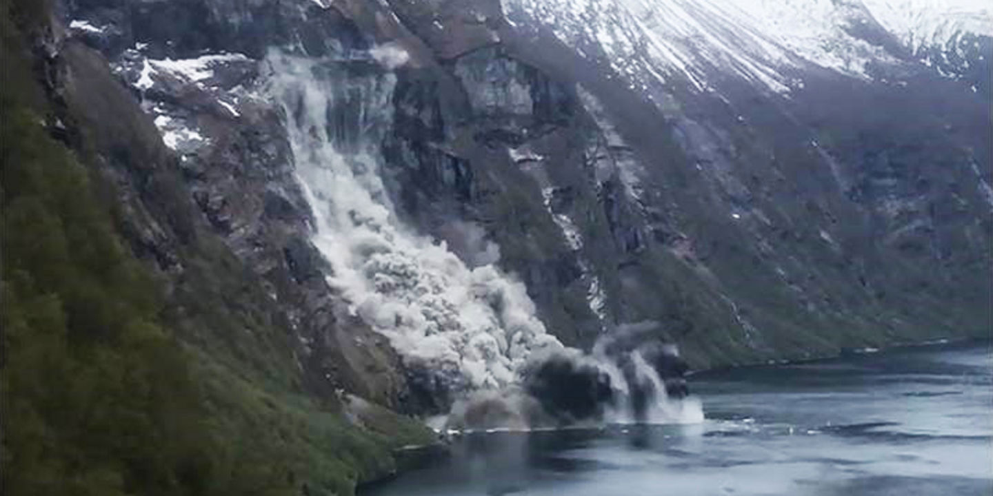 Stein- og fjellskred Geiranger 2017
